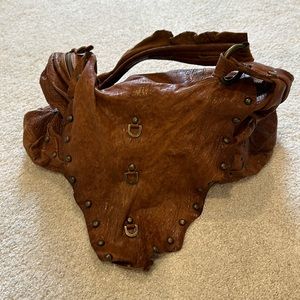 Brown hobo bag by Cochni from Italy